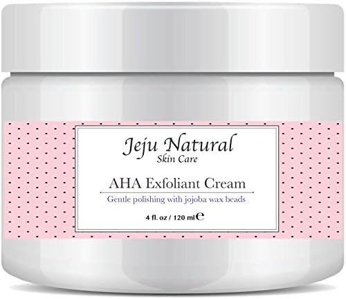 AHA Exfoliant Facial Cream - Jeju Naturals - 4 oz - Soften &amp; smooth, correct uneven skin tone &amp; texture, deep moisturization
