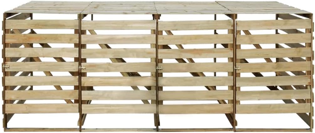 Clearance Up To 70 Gecheer Wheelie Bin Shed Quadruple Fsc Impregnated Pinewood 240l Enclosure 285 X 92 X 120 Cm Hot Sale Redrumblog Ru