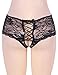 ohyeahlady Women Lace Thongs Panties Plus Size Underwear Sexy Knickers Tangas Black 6X-Large=US 16-18