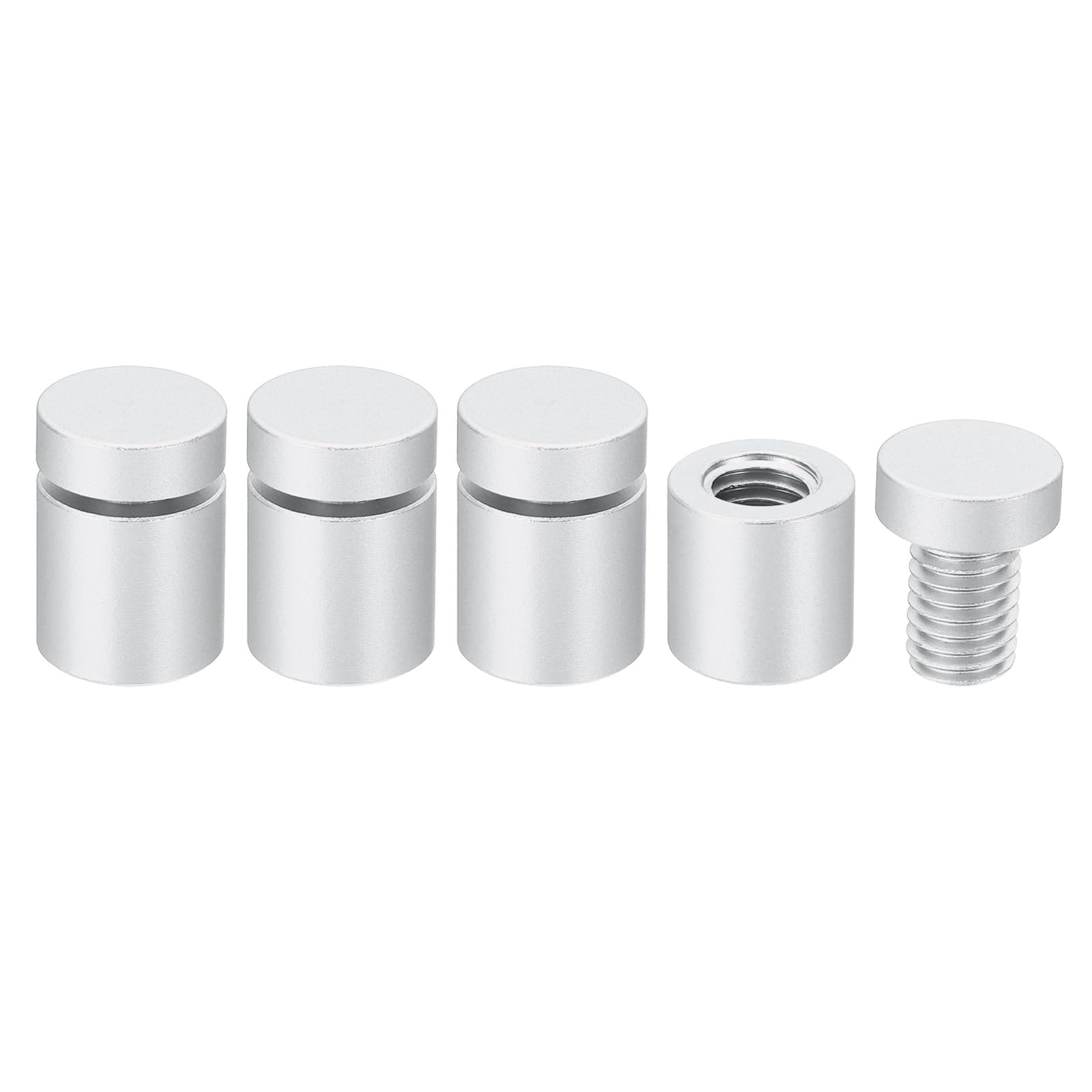PATIKIL 1/2 x 0.7 inch Sign Standoff Screws, 4 Pcs Stainless Steel Wall Standoff Mounting Hardware Advertising Glass Nail for Hanging Acrylic Picture Frame Acrylic Panel, Bright Silver