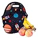 Violet Mist Women's Reusable Neoprene Lunch Bag, Space Rocket, Unisex, 11.4