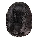 Hemlock Women Girl Round Fashion Wig Hair Braided Wig (Black)