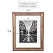 Golden State Art, 11x14 Photo Frame with Mat for Pictures 8x10 and Real Glass (Dark Gold Brown & Bronze Pewter Panel with White Color Mat, 1.25 Inch Frame Border)