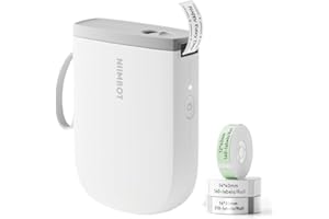 NIIMBOT D11 Label Maker Machine with Tape(3 Rolls), Portable Inkless Bluetooth Sticker Printer Upgrade HD Printing