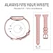 TOYOUTHS Leather Strap Compatible with Fitbit Versa Bands Women Men Slim Genuine Leather Wristbands Replacement for Versa Lite Edition Accessorie (Blush Pink + Rose Gold Buckle)