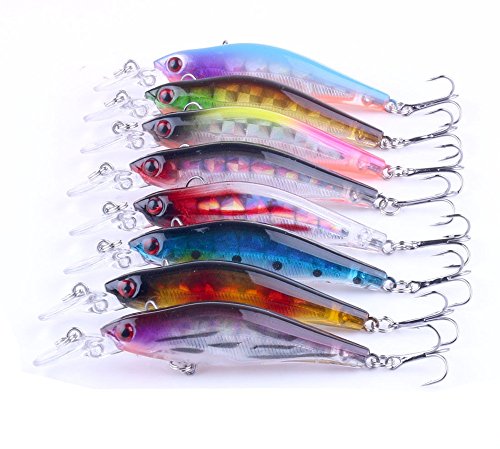Fishing Lures Crankbait Bass Hooks Tackle Baits 8CM/6.3G 8pcs Wobblers Crank Bait