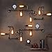 LightInTheBox Loft Industrial Wall Lamps Antique Edison Wall Lights with Bulbs E26/E27 Vintage Pipe Wall Lamp for Living Room Lighting (Black)
