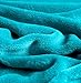 EXQ Home Fleece Blanket Teal Throw Blanket for Couch or Bed - Super Soft Microfiber Fuzzy Flannel Blanket for Adults or Pet (Lightweight,Non Shedding)
