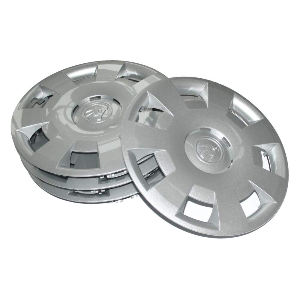 Skoda 5JA071454 4pc Wheel Trims Metis 14-inch Wheel Trims for 5Jx14 Steel Wheels Silver