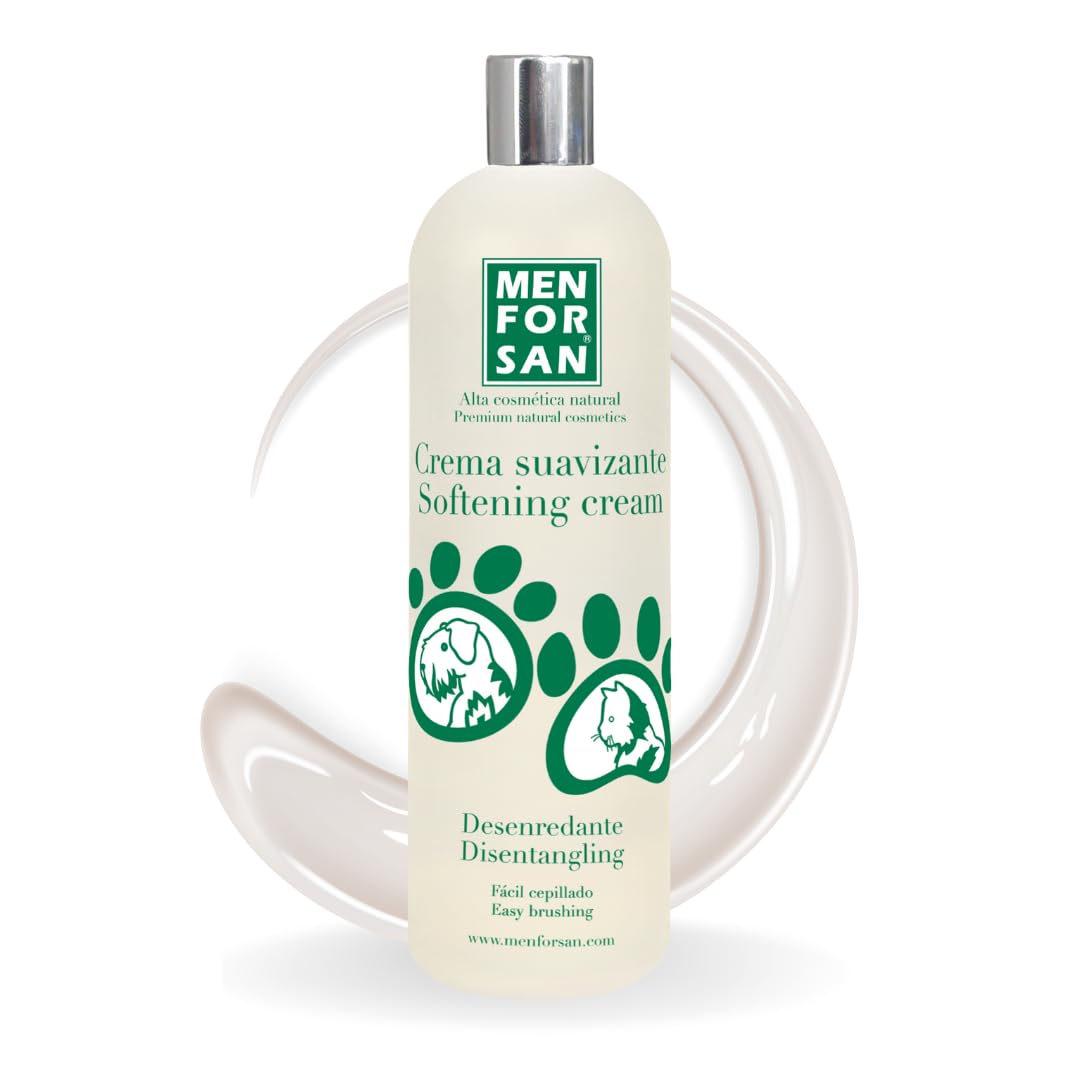 MENFORSAN Detangling Softening Cream for Dogs and Cats | Detangling conditioner | Makes brushing easier | Silky and Shiny Coat | 1L