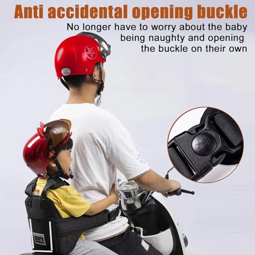 Funmo Motorcycle Seat Belt for Kids, Motorcycle Belt for Kids, Adjustable Motorcycle Safety Belt with Reflective Strips, Suitable for Children Between 2-12 Years