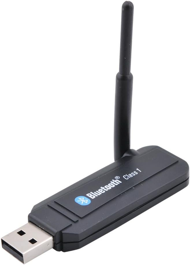 Min USB 2.4G Bluetooth Wireless Adapter Dongle with Antenna for Laptop Desktop PC- Black