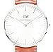 Daniel Wellington Men's 0207DW St. Mawes Stainless Steel Watch with Brown Leather Band