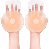 Shintrend Nipple Cover for Women: Silicone Breast Lift Pasties 5.1inch Reusable Adhesive Sticky Bra with Bob Tape
