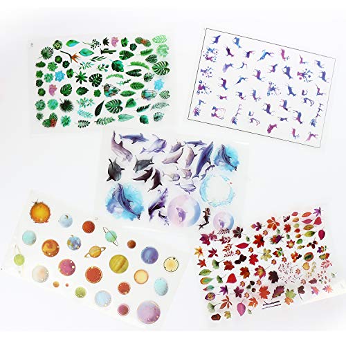 30 Sheets Resin Supplies Kit LET'S RESIN Transparent Decorate Stickers for Silicone Resin Molds,Resin Inclusion with Holographic Clear Film, Filling Materials for Resin Craft