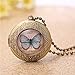 Mrsrui Pink Butterfly Photo Locket Necklace Bronze Tone Gift For Women Girl Kids