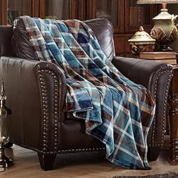 MERRYLIFE Throw Blanket Plaid Sherpa | Ultra-Plush