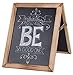 Dwellbee Rustic Wood Collapsible Double Sided Chalkboard Sign, 7.5