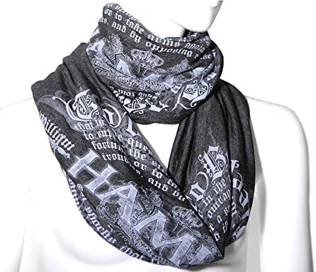 Hamlet Book Scarf womens Gray One Size