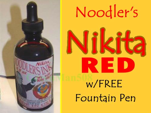 Noodlers Nikita Khrushchev Red Ink w/FREE Fountain Pen