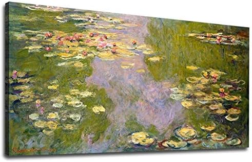 Diamond Painting Kits Large Size Full Drill DIY Water Lilies Blue Garden Scenery Crystal Resin Rhinestone Embroidery Cross Stitch 5D Arts Craft for Bedside Living Room Wall Decor,Square Drill-80x220cm