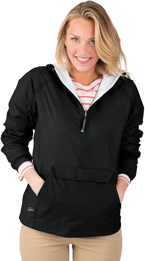 Charles River Apparel Wind & Water-Resistant Pullover Rain Jacket (Reg/Ext Sizes): Clothing