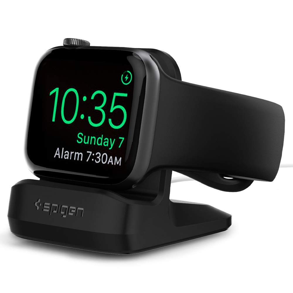 Spigen S350 Compatible with Apple Watch Charger Stand Apple Watch Ultra 3/2/1 49mm, Series 11/10/9/8/SE 46/45/44/42/41/40/38mm - Black