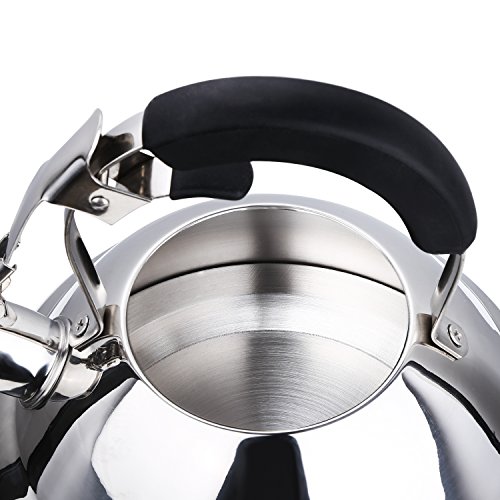 image for Hiware Good Whistling Tea Kettle for Stovetop with Layered Capsule Bot