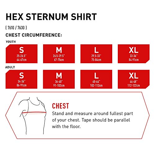 McDavid HEX Chest Protector, Heart Guard Sternum Protection Padded