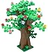 LEGO Custom Creative Tree Kit 2 (Brown with 16 Green and Bright Green Leaves and 18 Flowers)