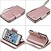 iphone 6S Plus Wallet Case,Auker Trifold 9 Card Holder+Makeup Mirror Girly Vintage Book Leather Flip Flop Magnetic Closure Folding Stand Purse Case Cover with Cash Pocket for iphone 6 Plus (Rose Gold)