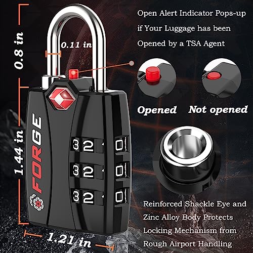 TSA Approved Luggage Locks Black 2 PK Pricepulse