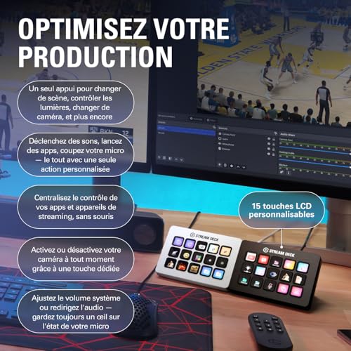Stream Deck MK.2 White – Contrôleur studio