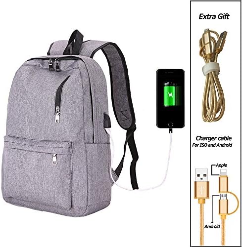 Tactical Smart Backpack Canvas Anti-Theft Bag with USB Charging Laptop Daypack For Shopping Hiking,Business trip,School Attendance,Outdoor