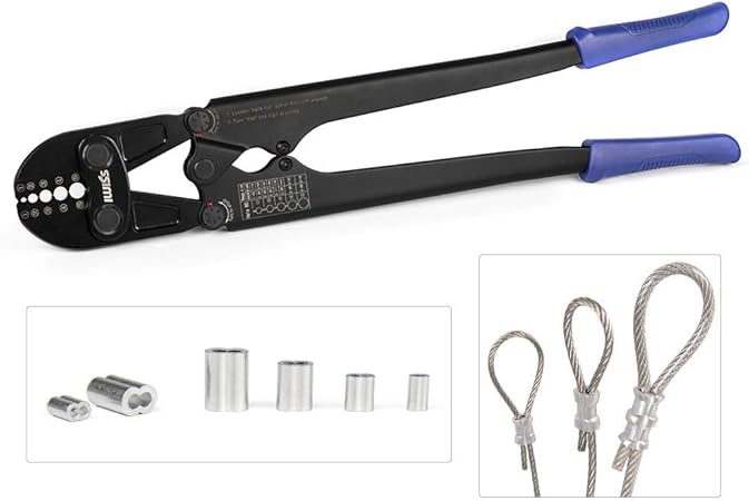 Outil De Sertissage En Fil De Fer Pour Manchons Ovales En Aluminium Manchons Stop Sertissage Ferrures Manchon De Boucle De Sertissage De 6 35 Cm A 9 5 Cm De Longueur Amazon Fr Bricolage