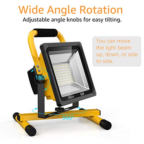 image for Olafus 60W LED Work Lights (400W Equivalent), 6000LM, 2 Brightness Mod