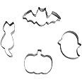 Keewah Small Halloween Cookie Cutter Set, from 2.2” to 3.1” - 4 Piece - Stainless Steel