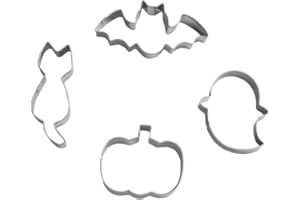 Keewah Small Halloween Cookie Cutter Set, from 2.2” to 3.1” - 4 Piece - Stainless Steel