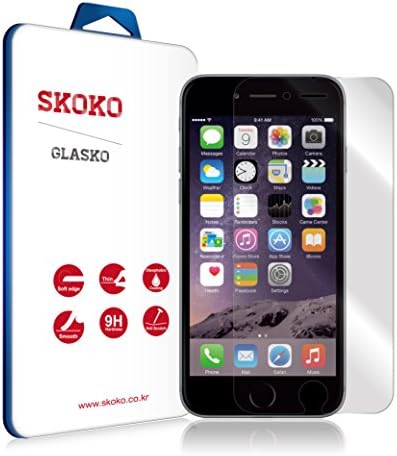 iPhone 6 6S PLUS Screen Protector, SKOKO [Tempered Glass] 0.3mm Ballistic Glass iPhone 6 6S PLUS Glass Screen Protector Work with iPhone 6 6S PLUS and Protective Case