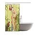 FUNNY KIDS' HOME Sexy Naked Pretty Girl Wearing - Vintage Retro Pin Up Girls Bathroom Shower Curtain Body Art Canvas Painting Style Waterproof Polyester Fabric 66(w) x72(h) Rings Included