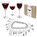 Gnollko 16pcs PVC Wine Glass Charms,Funny Wine Charms Marker Tags Identifiersfor Stem Glasses