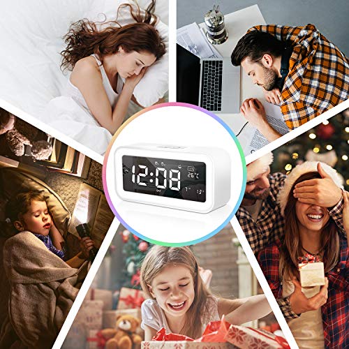 Digital ClockSunrise Alarm Clocks for Bedroom with USB Ports Wake Up