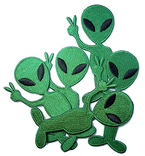 Alien Cartoon Logo Iron on Patch Great Gift for Men and Women/ramakian(5 pieces)
