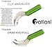 Watermelon Knife Slicer Corer Server Tongs and Melon Baller by ZATIANI #1 High Quality 304 Stainless Steel , SMOOTH SILICONE HANDLE Dishwasher Safe and KID-FRIENDLY