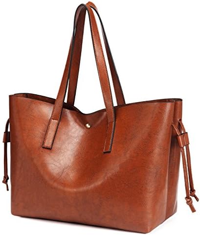 Women Handbag Purses Tote Bags Top Handle Shoulder Bags Satchel Designer Handbags for Ladies,Brown
