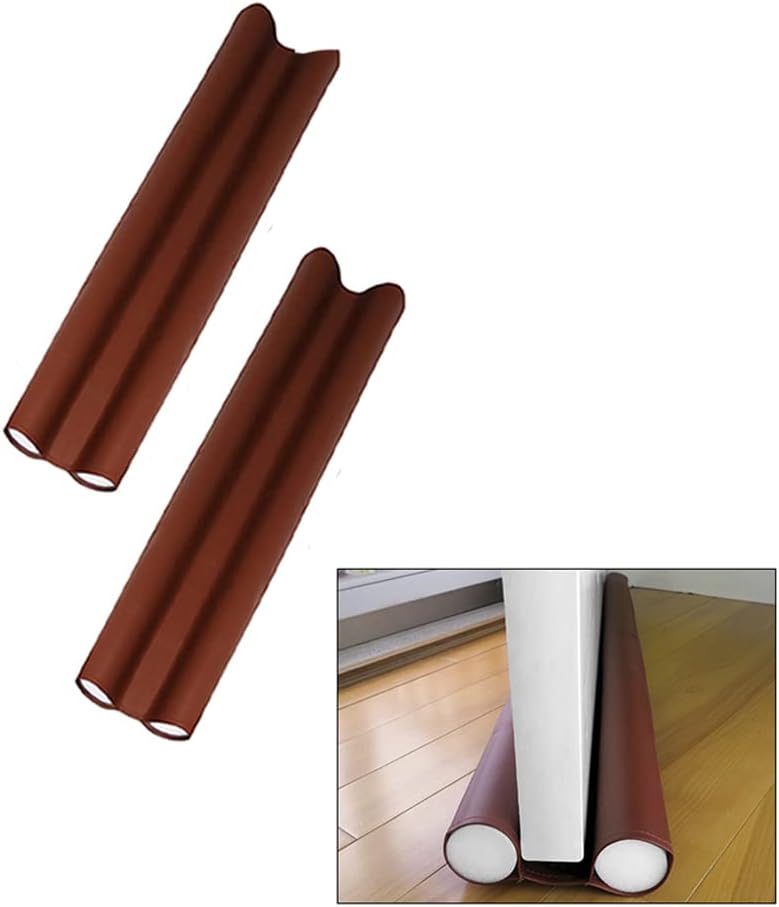 Draft Stoppers - Evelots Door Draft Stopper for Bottom of Door or Window (2 Pack) 30 to 36 Inches Adjustable - Double Cold Dust Noise Blocker No Repositioning - Easy Clean