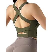 Salsation Criss Cross Bra Green Tiedy（M） Women's Strappy Sports Bra Criss Cross Back Crop Tank Top