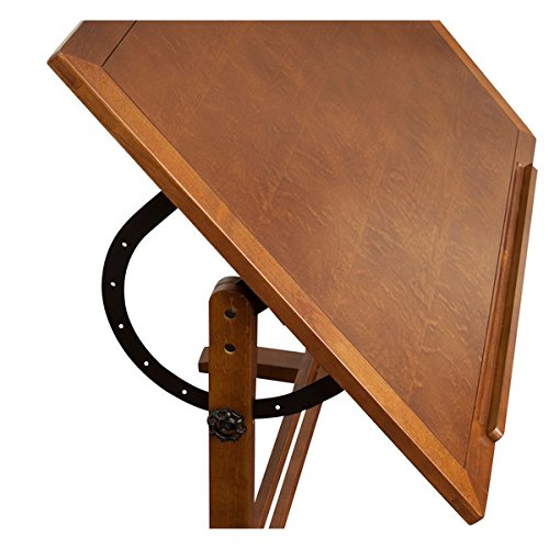 Studio Designs 42-inch Vintage Oak Drafting Table with 24" pencil ledge and groove - Thumbnail 3