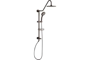 PULSE ShowerSpas 1011-ORB-1.8GPM Kauai III Shower System, with 8" Rain Showerhead, 5-Function Hand Shower, Adjustable Slide Bar and Soap Dish, Oil-Rubbed Bronze, 1.8 GPM