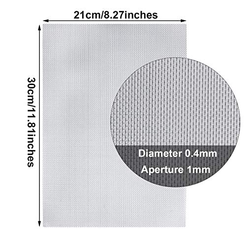 REMOPEST 304 Stainless Steel Wire Mesh, Aperture 1mm Wire Diameter 0
